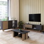 Hanah Home Ravello Juego de muebles para sala de estar - Roble cálido y antracita